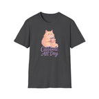 Cat with Coffee Cup T-Shirt