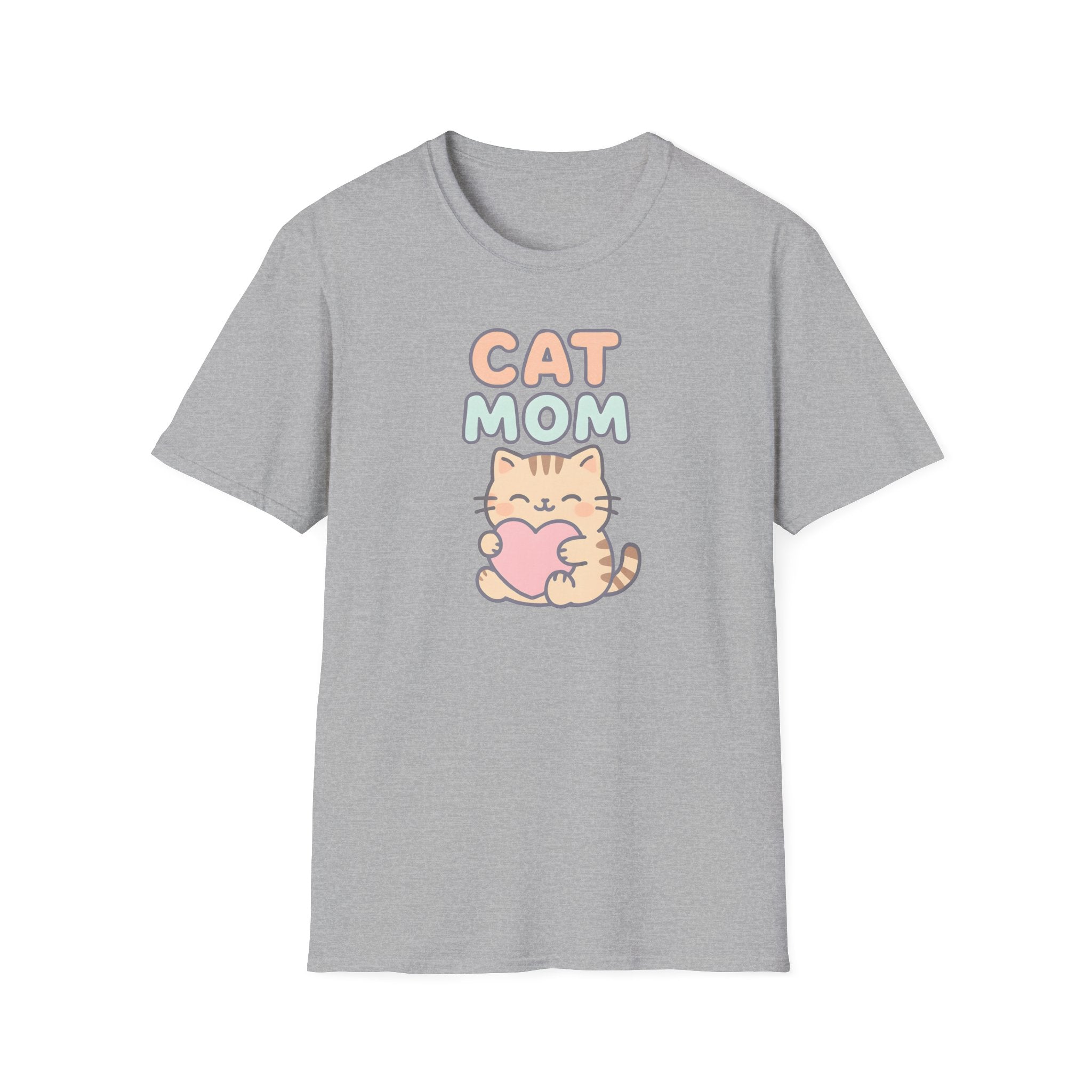 Cat Mom with Heart T-Shirt